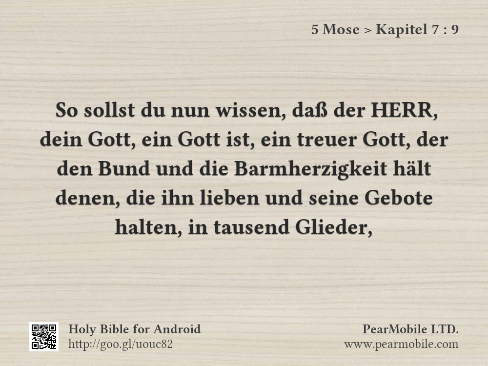 5 Mose, Kapitel 7:9